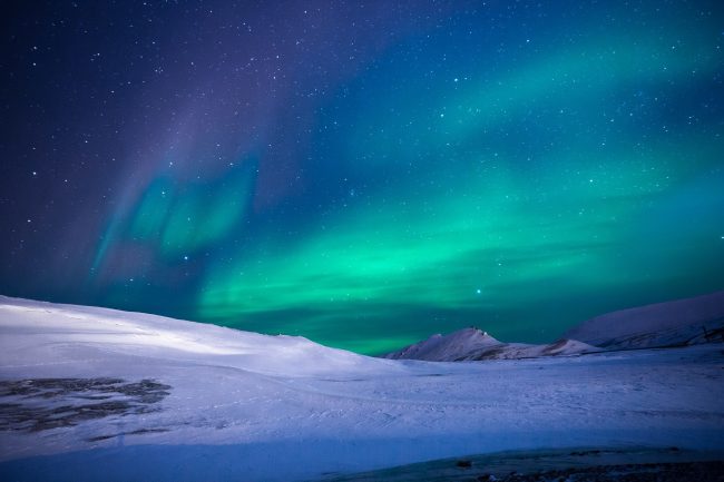 aurora e stelle